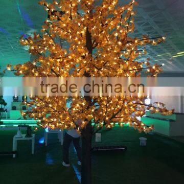 high quality LED maple tree with yellow color,led christmas trees park decoration