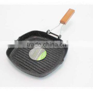 Aluminium Pressed Ceramic Coated Nonstick Frying Pan Fry Pizza Pan With Long Handle photo-6