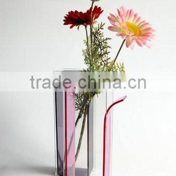 Handmade Custom Clear Wholesale Acrylic Cylinder Vase