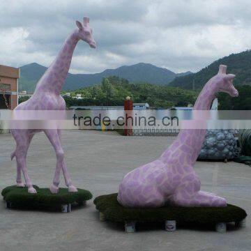 Life size giraffe sculpture