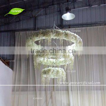 GNW FLW1603001-7FT large artificial hanging flower halo for wedding backdrop