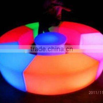 LED Colorful Garden Dining Table Bench Seats /classic Long Cube Bench photo-3