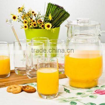 Classic Glass Water Jug 1500ml Color Printing Glass Jug and 6pcs 250ml Cup Set photo-3