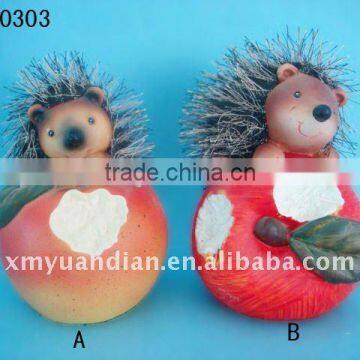 Hedgehog ceramic trinkets