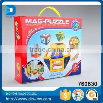 Hot Sale Magnetic Puzzle Building Blocks Toys in Barrel For Kids Geometry Building Blocks Brain Concentration Excise