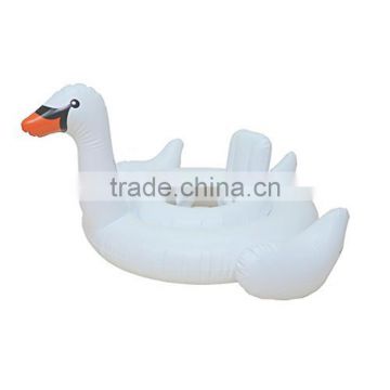 2017 hot selling inflatable swan baby pool float outdoor swim ring and raft water party toys for kids