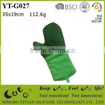Heat resistant silicone oven mitt gloves YT-G02