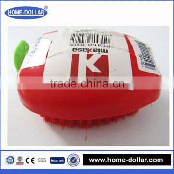 wholesale apple shaped plastic scrubbing brush/cleaning brush for sale