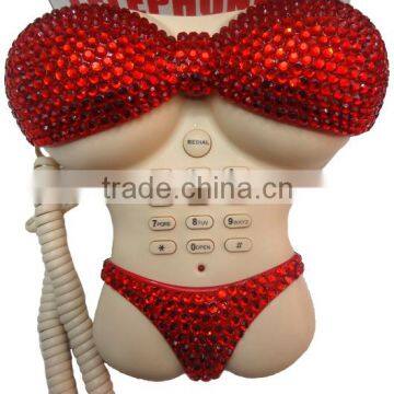 promotional diamonds decrated super model telephone