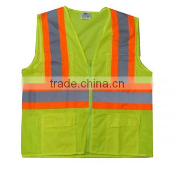 Yellow color with high quality warning reflective vest