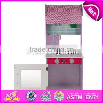 New Style Double-sided Pretend Play Wooden Kids Play Kitchen Set W10C274 photo-3