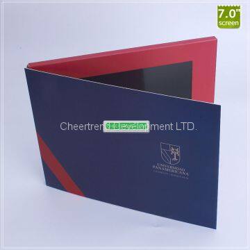 ​Factory hot 7inch tft lcd video greeting card brochure, lcd video card, video brochure with 2GB memory