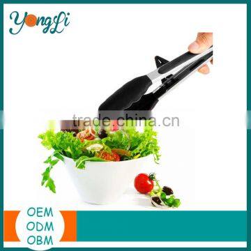 Amazon Hot 9 Inch & 12 Inch Serving Barbecue Grill Tongs Silicone Blue Stainless Steel Kitchen Utensils photo-2