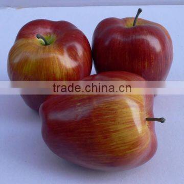 3 Artificial Weighted Red Burgundy Apples Fake Faux Fruits and Vegetables