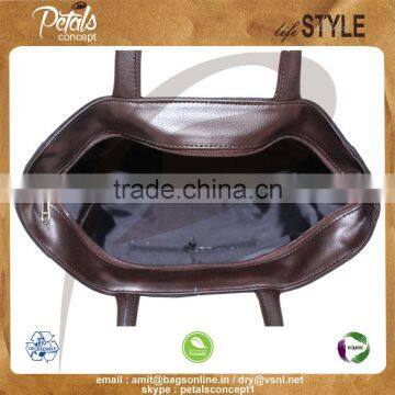 12 oz Dyed Canvas Tote Bag With Polyester Lining & With PU Padded Rope Handle & Bottom photo-4