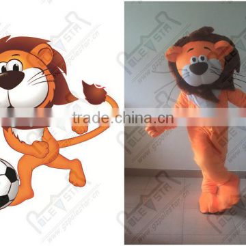 NO.3666 custom brown hair lion mascot costumes