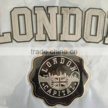 Embroidered designs with LONDON for souvenir market