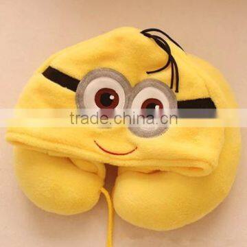 wholesale cute cartoon neck pillow with hood