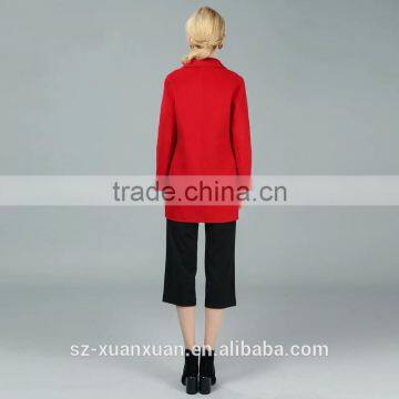 OEM Custom High-end Slim Office Suit Red/black Jacket for Women photo-2