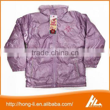 Custom high quality satin bomber outdoor winter kid jacket for girls