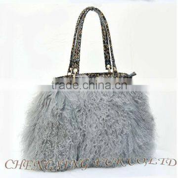 CX-H-47C 2016 Genuine Mongolian Fur Latest Design Handbags