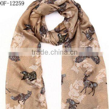 Fashion Popular Chiffon Voile Animal Scarf photo-6