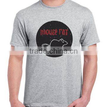 Top Quality O Neck gray Customize Cotton Printing T Shirt Short Sleeve,Tshirt Printing