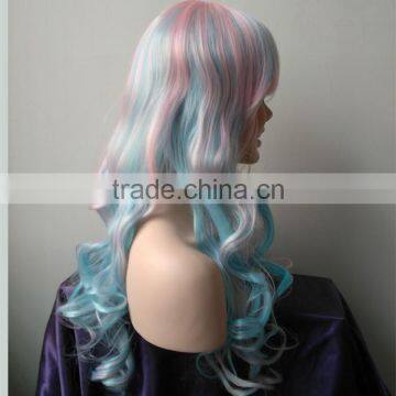 MGOO Women Brazilian Hair Full Lace Wig Multi-color Body Wave Ladies Wig For Party photo-4