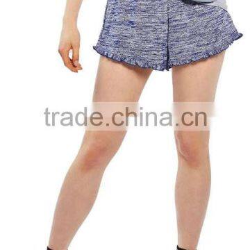 MGOO Newest Hot Sexy Girls Short Pants Angled Hemlines With Ruffle Trim Women Sport Wear Running Shorts photo-4