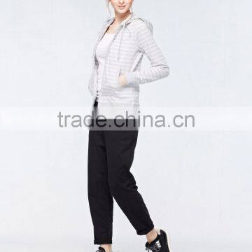 100% Cotton Long Sleeve Stripe Zip Hoodies photo-2