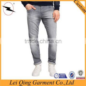 100% Cotton Washed Slim Men Fashion Jeans Trousers photo-3