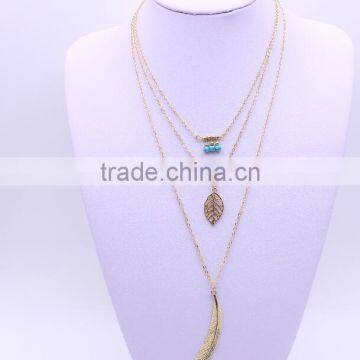 Zm35137a Woman Jewelry Necklace 2017 Fashion Layer Chain Statement Necklace