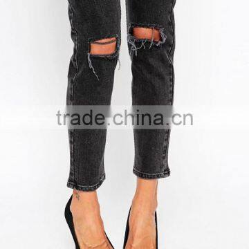 New Model Jeans Pants Wholesale China Ripped Damaged Jeans photo-3