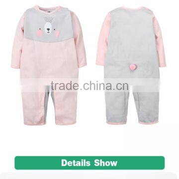 Pom Pom Cute Pink Knitted Baby Girls Romper photo-2