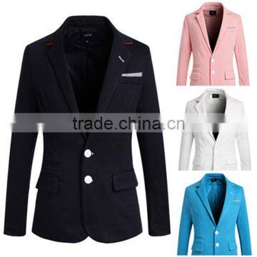 1 pc Turn Down Collar Bussiness New Design Long Sleeve Solid 4 Colors for Choice Mens Blazer Jacket photo-5