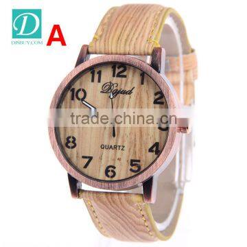 Newest Wooden Leather Watch Custom Logo Fashion Wrist Watch photo-4