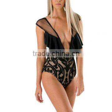 Runwaylover 5545 New Design Sexy Deep V-neck Sexy Swim Bodysuit photo-3
