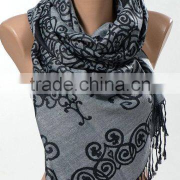 Long Scarf or Shawl or Neck Wrap. Mothers Days Scarf. Fall Oversize Scarf Wrap. Turquoise and Beige. photo-6