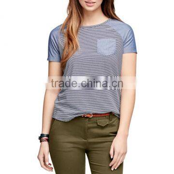 Wholesale Cheap Short Raglan Striped t Shirts photo-2