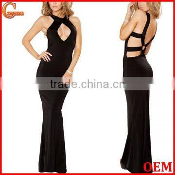 Elegant Floor Length Cut Out Latest Gown Designs Women Evening Gown