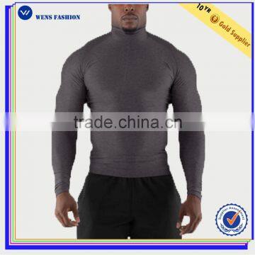 Wholesale Men Cheap Price Plain Long Sleeves Bodybuilding Gym T-shirts
