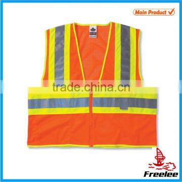 2015 Cheap Traffic Orange Reflective Safety Vest