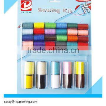 ramdom color of small sewing thread for home use with blister card pack