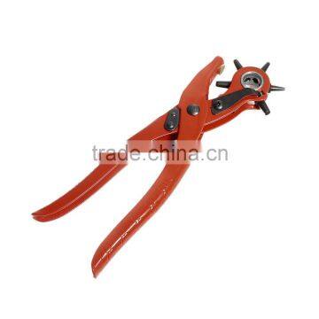 China Wholesale Hand Pliers Kit Red Heavy Duty Leather Hole Punch photo-3