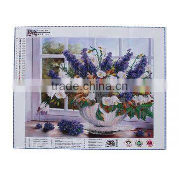 3d Diy Round Diamond Rhinestone Painting 5D Cross Stitch Kit Needlework Diamond Embroidered Mosaic Lavender Flower Home Decor photo-4