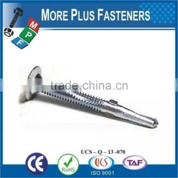 Made in Taiwan Double Thread Hex Flange Fibercement Light Section Heavy Duty Wafer Head Steel Special Self Drilling Screw photo-5