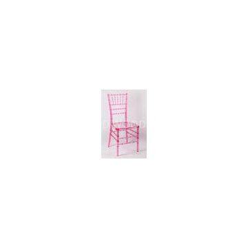 Indoor Red Colourful Resin Chiavari Chair UV Protection For Restaurant