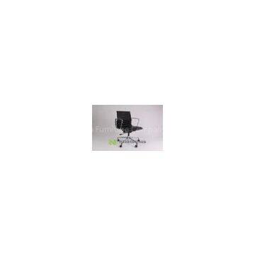 OEM Swivel Eames Genuine Leather Executive Office Chairs With Aluminum Frame