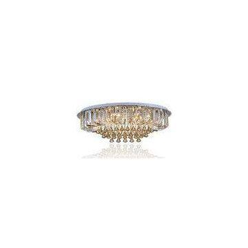 Luxurious Crystal Ceiling Lights Fitting , Contemporary Unique Ceiling Mounted Chandelier