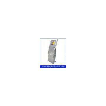Customizable Information Touch Screen Kiosks , Two Stainless Steel Poles TSK8011